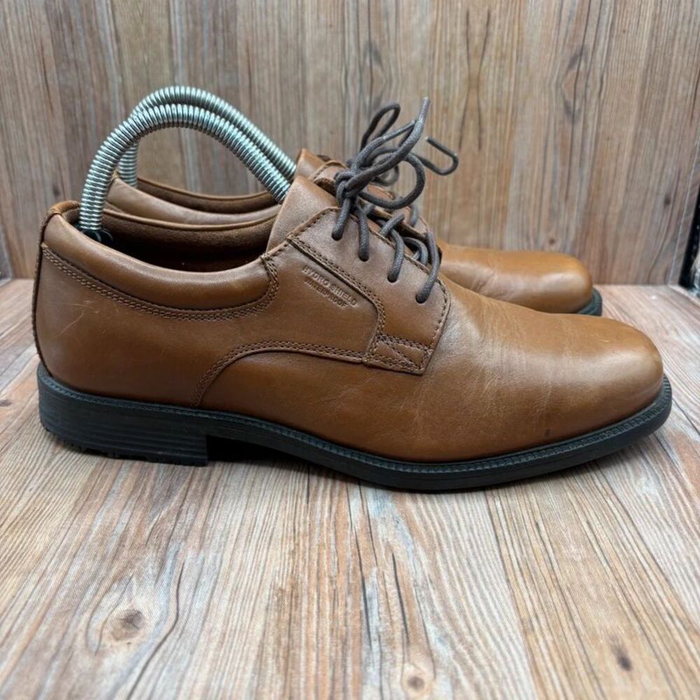 Rockport Walkability Mens Hydro Shield Waterproof Slip Resistant Oxford Size 7.5